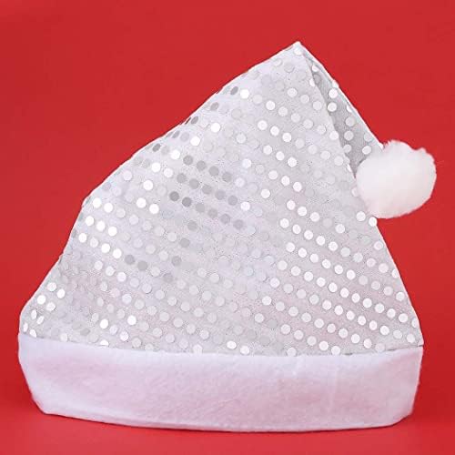 חג המולד כובע גליטר חג המולד חג כובע דיסק סנטה כובע ניצוץ פסטיבל מסיבת מתנות קישוט עבור גברים ונשים