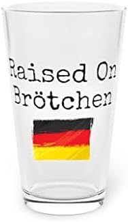 בירה זכוכית ליטר 16 עוז הומוריסטי בר רלטשן גרמני לאומי באנר לאומיות מאוורר חידוש פטריוטי 16 עוז