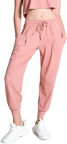 מכנסי רטבס לנשים מכנסי טרנינג משקל קל משקל עם כיסים מכנסיים מזדמנים מחודדים לאתלטיים לאימון, טרקלין