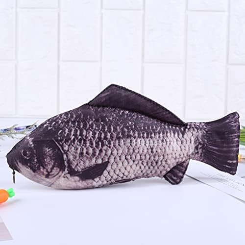 תיק טיול פטוקו של פטקאו 2 יחידות עפרון בצורת דגים קייס רוכסן עיפרון שקית איפור איפור מברשת מיכל דגים ריקים