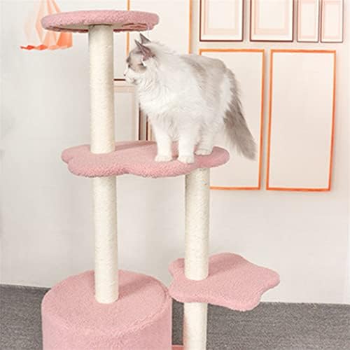 WZHSDKL חתולים מגדל עץ מגדל דירה מגרד פוסט חתולים מטפסים מגדל מגדל חיות מחמד צעצוע עץ