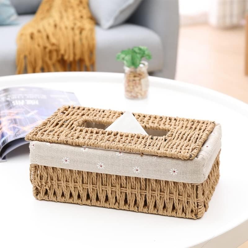 WYKDD Creative בעבודת יד Rattan Klesue Box Home Salky Salky Salk