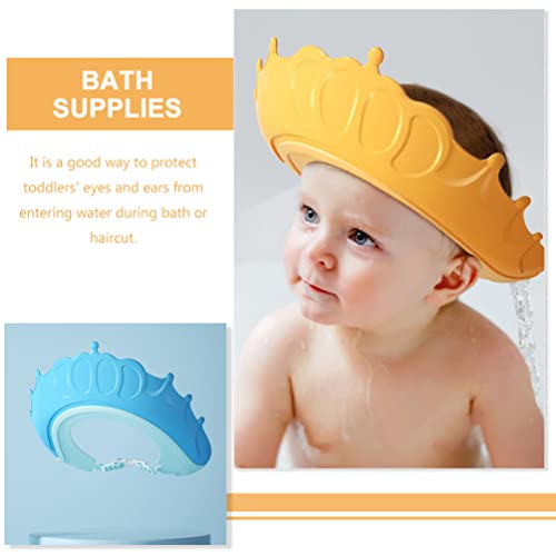 Zerodeko מקלחת לתינוק מקלחת לתינוק כובע אמבטיה לתינוק 2 pcs שמפו שמפו כובע רחצה כובע רכה מתכווננת