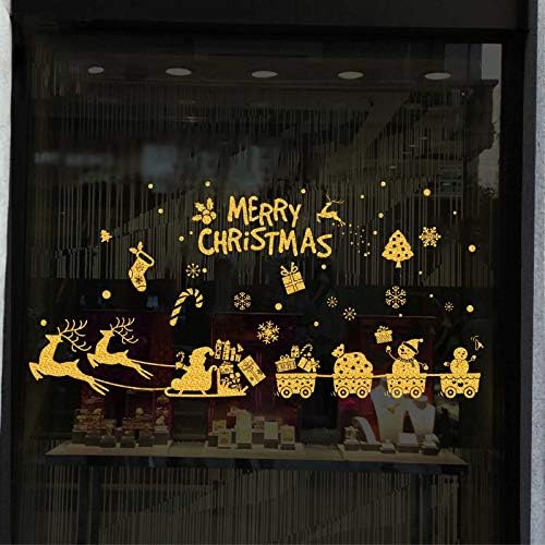 חג המולד קניות קניון קישוט חלון מדבקות אלקטרוסטה זכוכית מדבקות קיר מדבקת גדול מדבקות לילדים