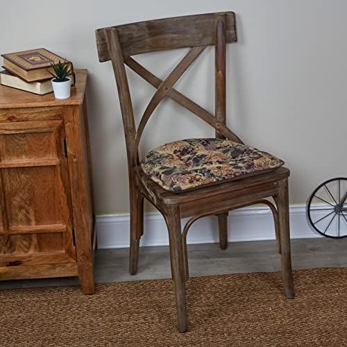 KLEAR VU פוליאסטר קברנה קברנה כריות כיסא ללא החלקה, 15 x 16, 4 ספירה, רב צבעוני