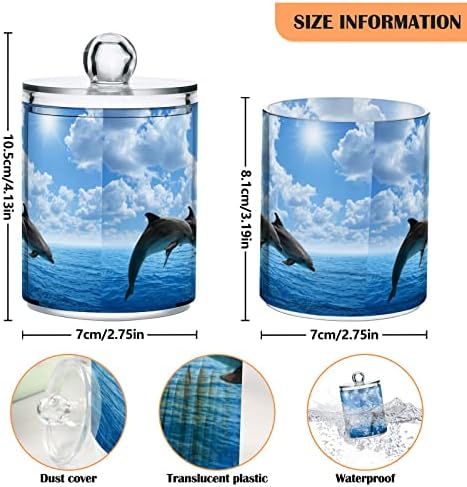 Dolphins Innewgogo 2 חבילות כותנה מחזיק כדור כותנה מארגן מארגן מתקן משטח פלסטי