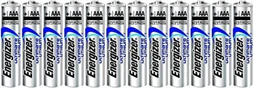 Energizer Ultimate Lithium AAA L92 סוללות בגודל - 12 ספירה - אריזה בתפזורת