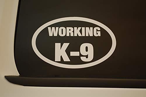 גרפיקה של חמישה כוכבים העובדים מדבקה K-9 מדבקה ויניל K9 בחר צבע וגודל !! חלון רכב סגלגל כלב שירות