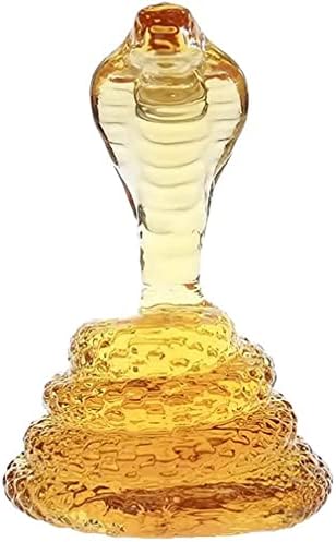 יג ' אלב קינג קוברה בקבוק יין מלאכה בצורת נחש, 500/1000 מיליליטר ויסקי בורוסיליקט גבוה, קנקן נחש