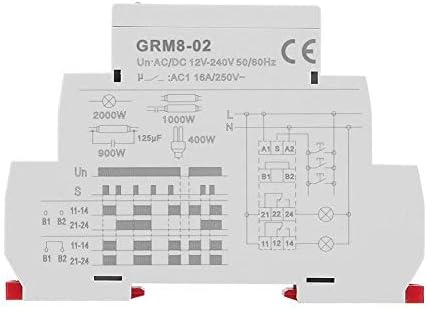 ממסר זיכרון מודול ממסר ZYM119, GRM8-02 ממסר דחף אלקטרוני ממסר תפס AC/DC 12-240V עבור לוח מעגל חכם