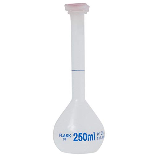 בקבוק נפח 25 מיליליטר עם מכסה תקע, פוליפרופילן, בוגר, נקודת סימון, קרטר מדעי 229או4