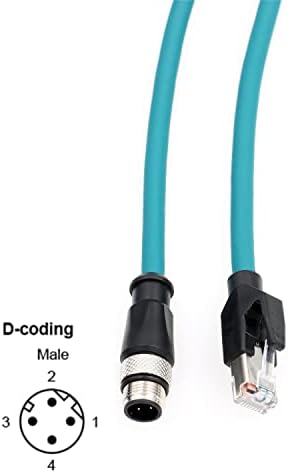 Hangton M12 4 PIN D-Code RJ45 Ethernet Data Data כבל עמיד למים מוגן גמיש גבוה לרשת נתב מתגים קוגנקס 25M 25M