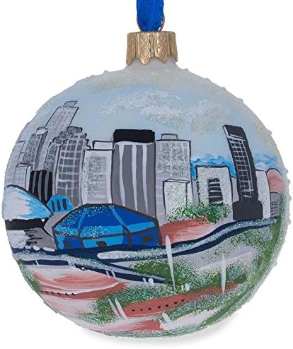 ניו אורלינס, לואיזיאנה זכוכית כדור חג המולד קישוט 3.25 סנטימטרים