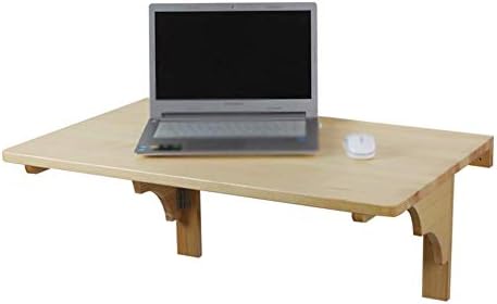 PIBM פשטות מסוגננת מדף מדף רכוב מתלה צף מעץ מלא שולחן מחשב שולחן שולחן אוכל כנגד זרימה, 3 גדלים, עץ, 100x50x29