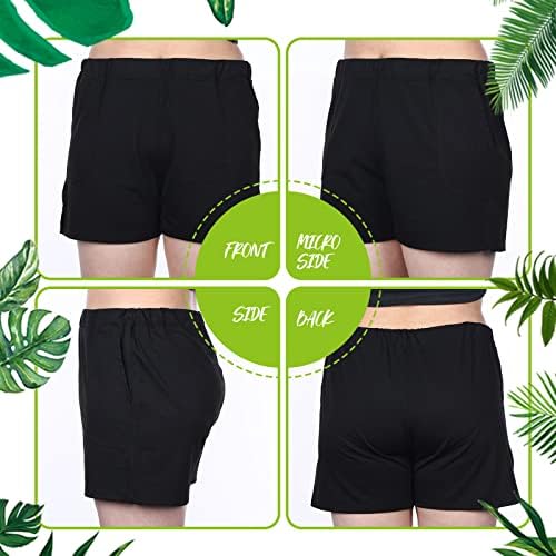 Zhanmai 3 חתיכות בתוספת גודל גודל משיכה על מכנסיים קצרים מכנסיים קצרים כותנה אלסטיים מכנסיים קצרים