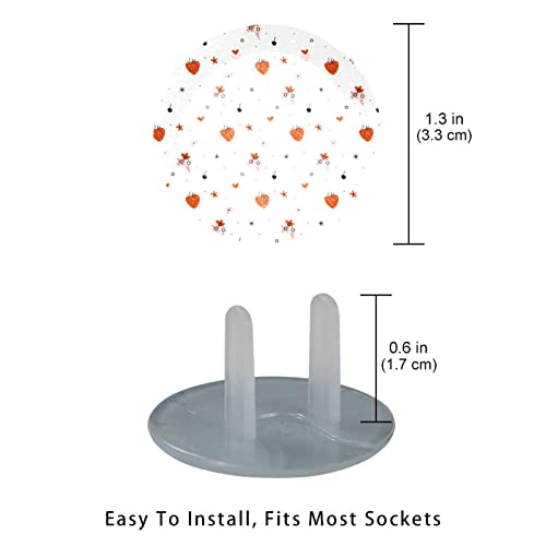 תקע שקע מכסה 24 חבילות, מגן תות וגלידה, תקע פלסטיק עגול דו-צדדי לשקעי חשמל חשמליים, בידוד חשמלי