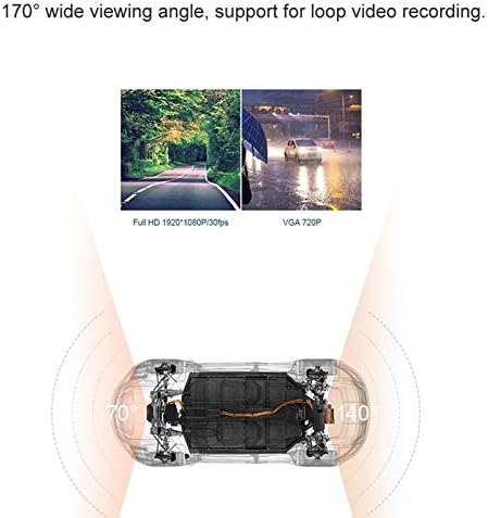 מקליט נהיגה ברכב של Acouto 1080p מצלמת מקף מקף מלא של HD נייד 2.2 אינץ