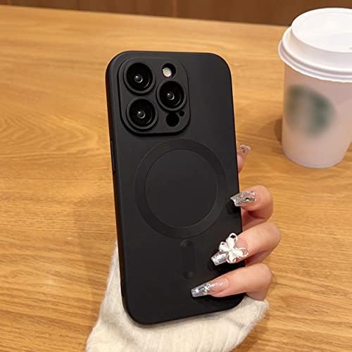 Jefonha לאייפון 12 Pro Max Case עם מגן עדשת המצלמה, תואם למארז טלפון מגנטי יוקרתי של Magsafe