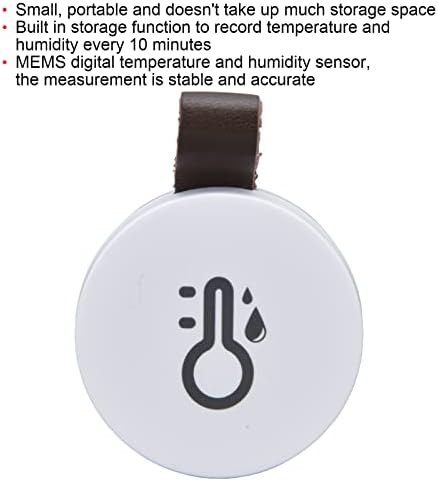 Bluetooth 5.0 Hygrometer, 20 ~ 65 ° C טווח טמפרטורה מובנה בפונקציית אחסון נתונים, 0- RH טווח לחות