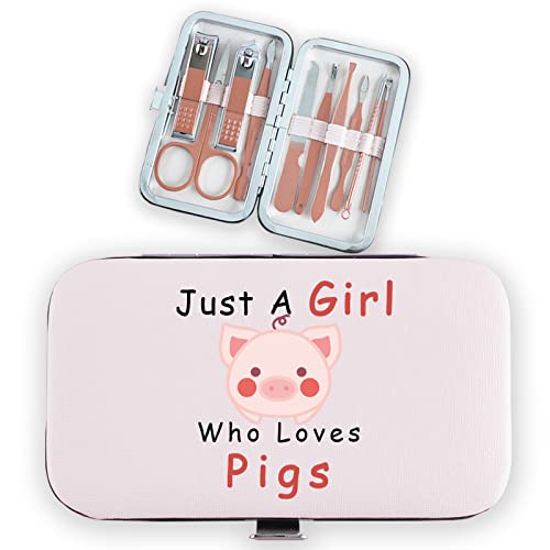 חזיר מתנות לחזירים אוהבי 10 יחידות כלים נשים נסיעות מניקור פדיקור טיפוח סט עלה זהב רק ילדה שאוהבת