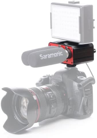 Saramonic 2-CH XLR, 1/4 ו- 1/8 מיקסר במצלמה עם קדם קדם, אוזניות ל- DSLR/Mirrortless/Video