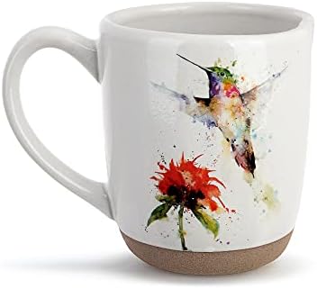 דמדאקו פרחים יונק דבש צבעי מים אדום 14 אונקיה קרמיקה חרס קפה ספל