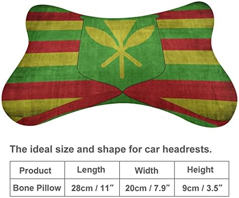 וינטג 'קאנאקה מאולי דגל מכונית מכונית כרית צוואר כרית של 2 תמיכה בצוואר נוחה כרית ראש כרית ראש קצף זיכרון למושב