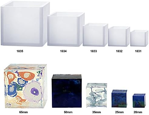קוביית Funshowcase משקל נייר סיליקון תבנית ליצירה לחימר פולימרים, ייצור סבון, אפוקסי שרף, תכשיטים ייצור תכשיטים