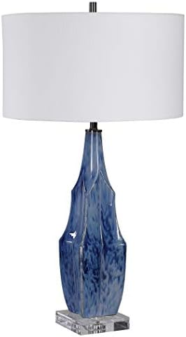 הבית המפואר שלי מפואר אלגנטי אלגנטי אינדיגו כהה מנורת שולחן כחול מנורה קרמיקה מחודדת