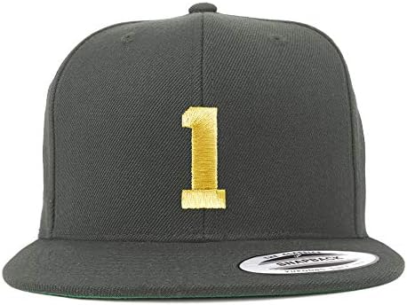 טרנדי הלבשה חנות מספר 1 זהב חוט שטוח ביל סנאפבק בייסבול כובע