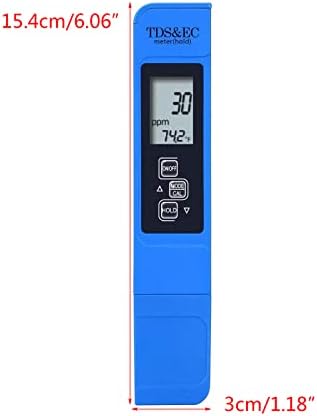 TDS EC Tester Meter 3-in-1 Professional Water Equabite Dester Dester LCD- דיגיטלי TDS ו- EC טמפרטורה