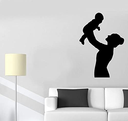 מדבקות מדבקות קיר ויניל אמא עיצוב חמוד לתינוק חמוד לילדים ילדים חדר שחור שחור