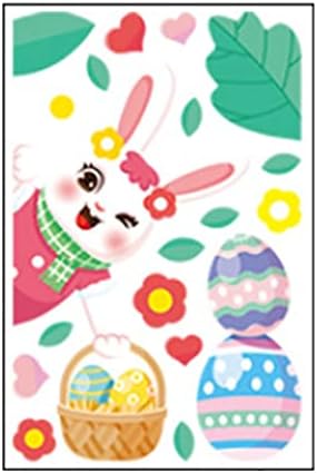 ארנב זכוכית מדבקת מדבקות חג קישוטי אביב ילדים חדר בית מטבח דקור אוטומטי פטיפון לצילום