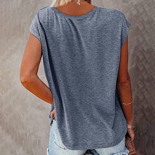 חולצת סתיו קיץ חולצה לנשים ללא שרוולים 2023 צווארון עמוק כותנה רגיל רופף בכושר רגוע עליון ה1 ה1