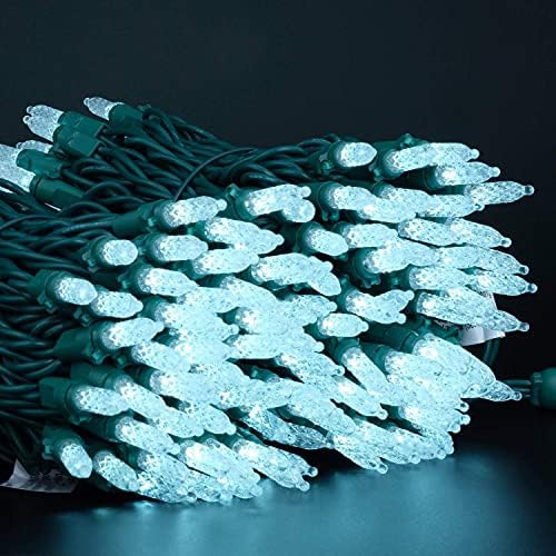 יולי -ים מגניב לבנים לבנים LED אורות חג מולד 200 ספירה, 2 גדילים 33 רגל 100 LED ul ul מוסמך מסחרי כיתה ירוקה