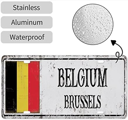 כיסוי לוחית הרישוי של Wadcall כיסוי בלגיה לעגלת הגולף שלך עגלת גולף לוחית רישוי דקורטיבית עיר הון