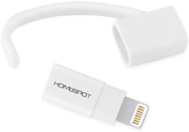 מטען אייפון Homespot, מיקרו USB עד 8 פינים ממיר מתאם ברק עם שרוול שומר קשור, Apple MFI מוסמך לאייפון 7 פלוס