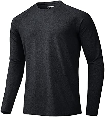 חולצת שרוול ארוך של Magcomsen לגברים UPF 50+ הגנת שמש חולצה קלה חולצה יבש מהיר לטיול דיג אתלטים
