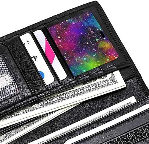 צבעי צבעוני בוהק גלקסי יקום בכרטיס בנק אשראי USB כונני פלאש זיכרון נייד כונן אחסון מקש נייד 32 גרם