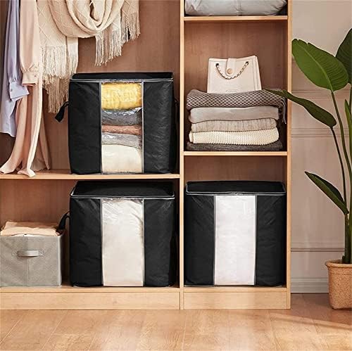 שקית אחסון בגדים של גיליוס קופסאות אחסון מתקפלות עם מכסים מארגן אחסון ארונות בגדים עם בד יציב