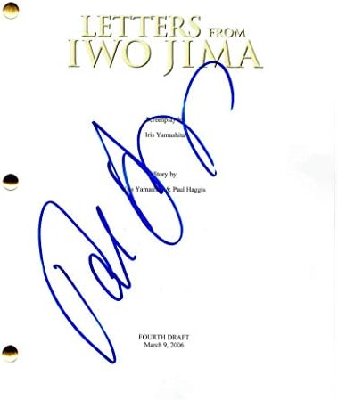 פול האגיס חתם על חתימה - מכתב מתוך תסריט הסרטים המלא של איוו ג'ימה - קלינט איסטווד, סטיבן שפילברג, קן ווטאנבה,
