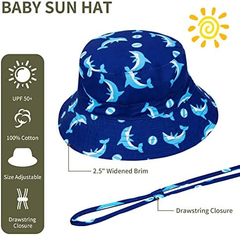 Fynnsure תינוק ילד כובע שמש כובעי תינוקות UPF 50+ פעוט כובע שמש כובע תינוק כובעי כובעי ילדים