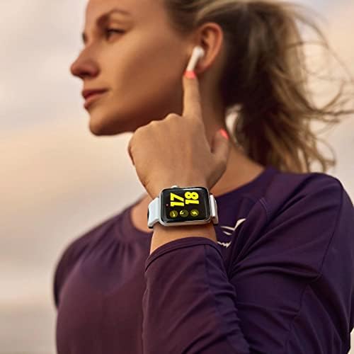Omngin Solo Loop רצועת ספורט סיליקון תואמת להקות Apple Watch 45 ממ 44 ממ 42 ממ 41 ממ 40 ממ 38 ממ, גברים נשים רכות