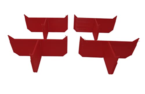 חבילת TJpoto של 4 חבילות מחיצות אדומות ומארגן 3 1/2 x 1 3/4 החלפה חלק חדש למילווקי