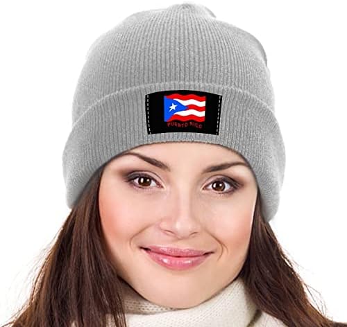 דגל פוארטו ריקו סרוג כובע כובע חורף כובעי גולגולת סקי חמה לגברים נשים