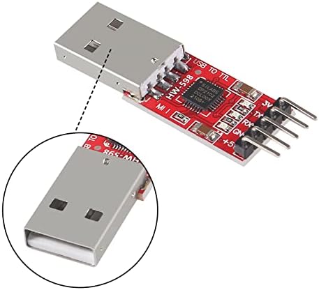 AEDIKO 6PCS CP2102 USB 2.0 למודול TTL מודול ממיר סדרתי מודול USB להורדת TTL עם חוטי מגשר