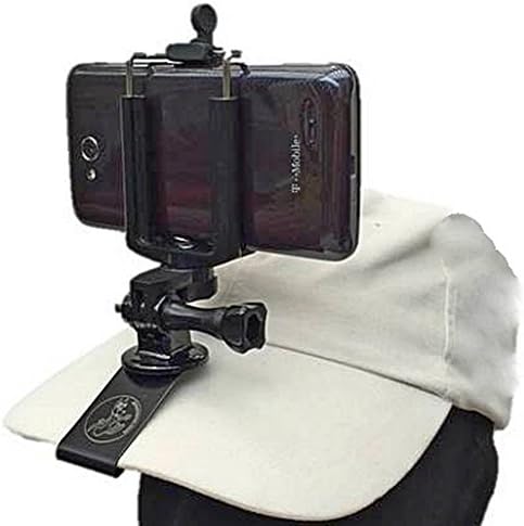 Streamaroo עבור GoPro® נשלף כובע הרכבה+מתאם חצובה+הר סמארטפון. מחליקים אל כובש הכדור, אין רצועות על הראש.