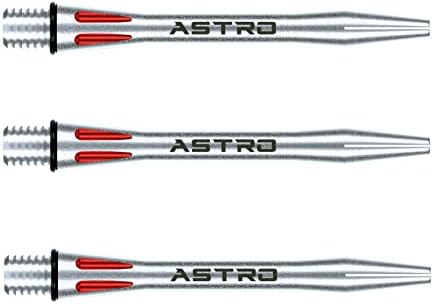 Winmau Astro אלומיניום אדום ביניים גבעולי חץ ביניים - סט 1 לכל חבילה