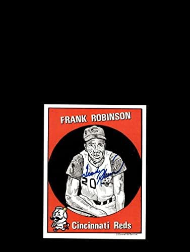 פרנק רובינסון PSA DNA COA חתום 5x7 1983 אוקונל בן דיו חתימה - תמונות MLB עם חתימה