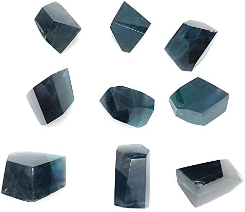 Laaalid xn216 1pc פלואוריט כחול טבעי צורה חופשית גביש גביש באופן לא סדיר אבנים מלוטשות מהווה ריפוי קריסטלים